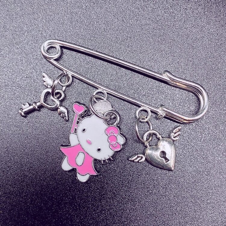 Fairycore Hello Kitty Charm Pin Brooch