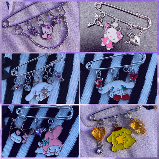 Sanrio Charm Brooch Pins