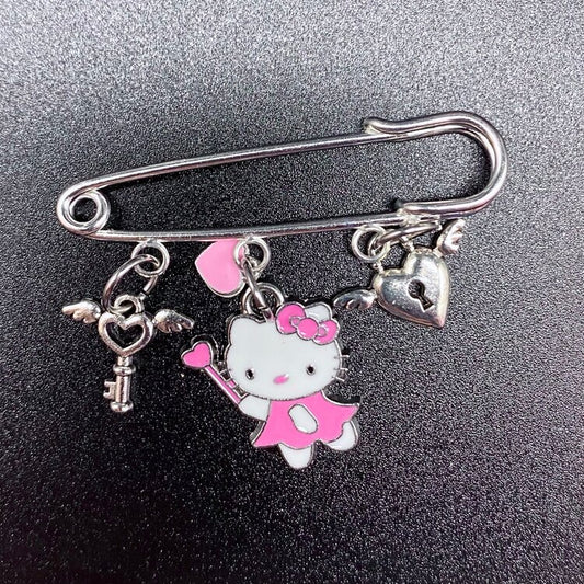 Fairycore Hello Kitty Charm Pin Brooch